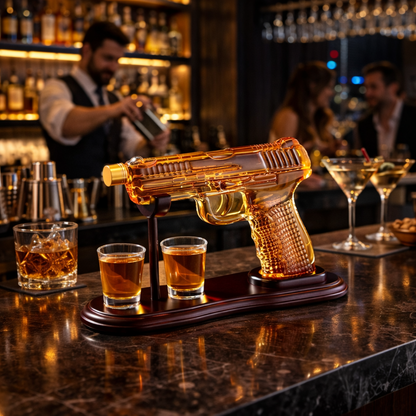 Whisky Bottle - Gun Set Edition with Glasses