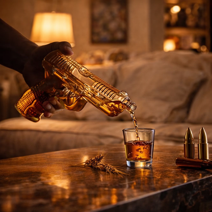 Whisky Bottle - Gun Set Edition with Glasses